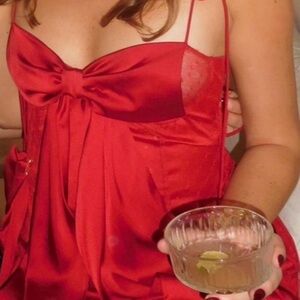 For Love and Lemons Red Lace Dress